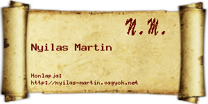 Nyilas Martin névjegykártya