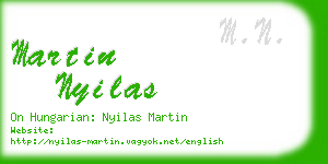 martin nyilas business card